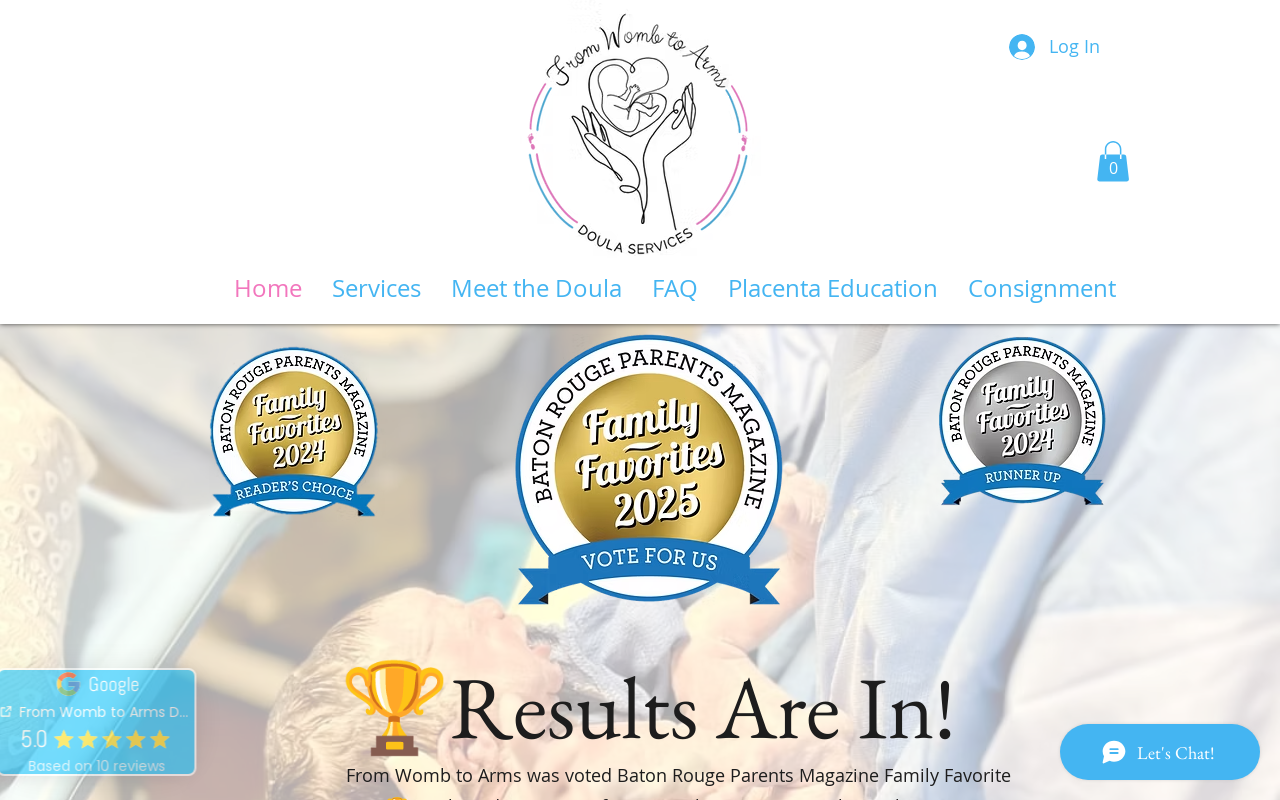 From Womb to Arms Collective LLC website preview