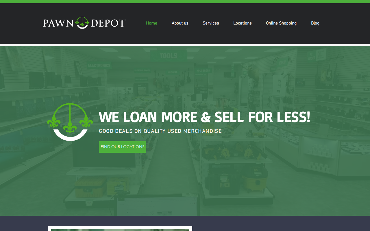 Pawn Depot of Chalmette website preview