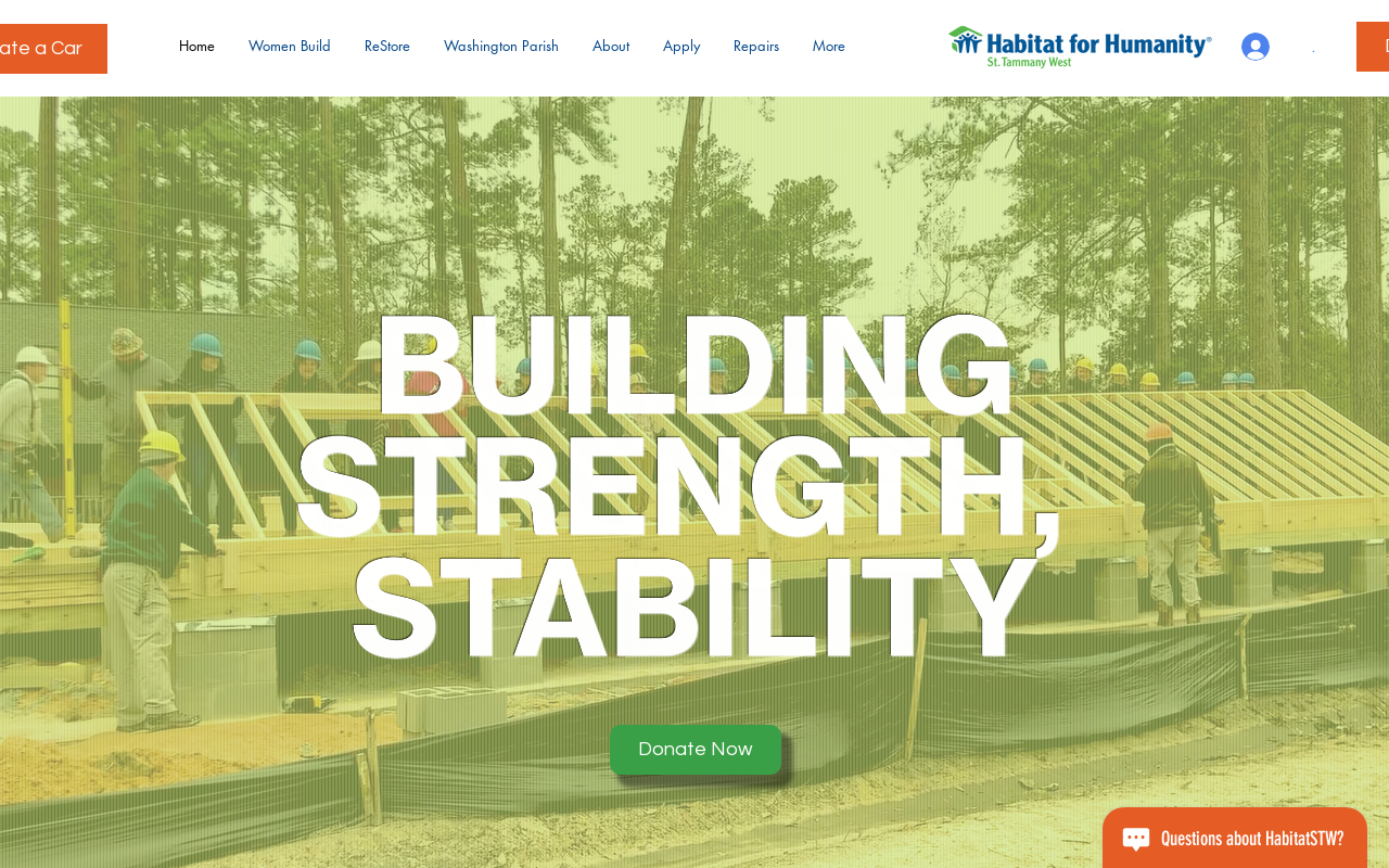 Habitat Stw Restore website preview