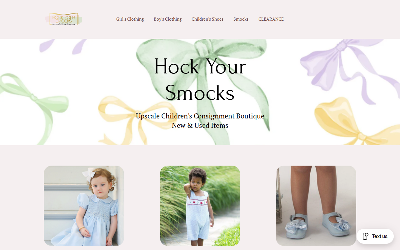Hock Your Smocks website preview