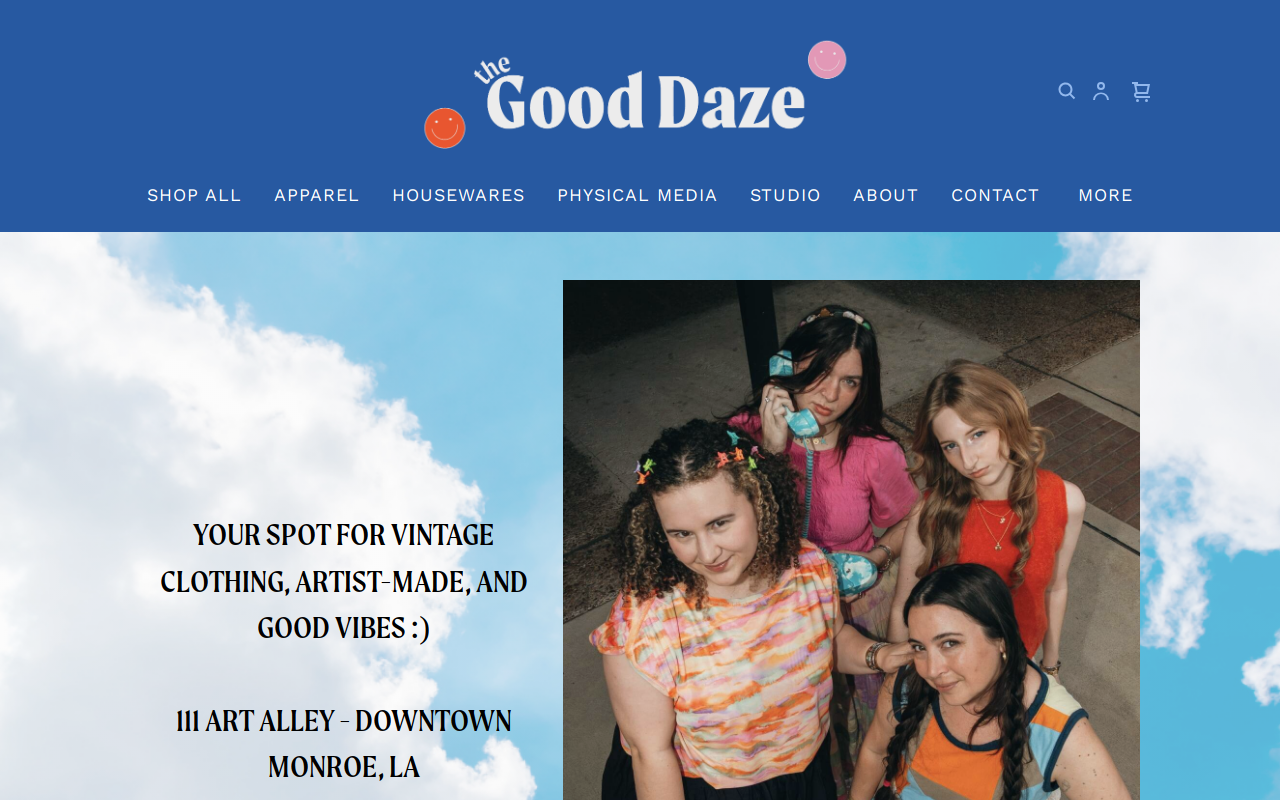 The Good Daze website preview