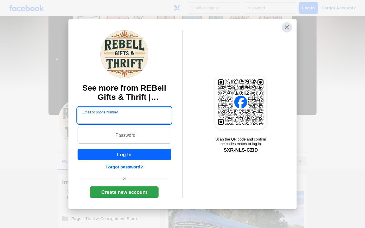REBell Gifts & Thrift website preview
