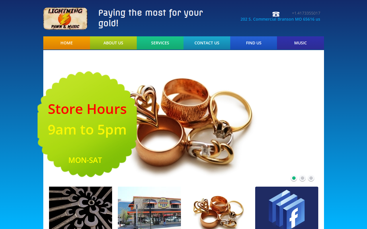 Lightning Pawn Shop website preview
