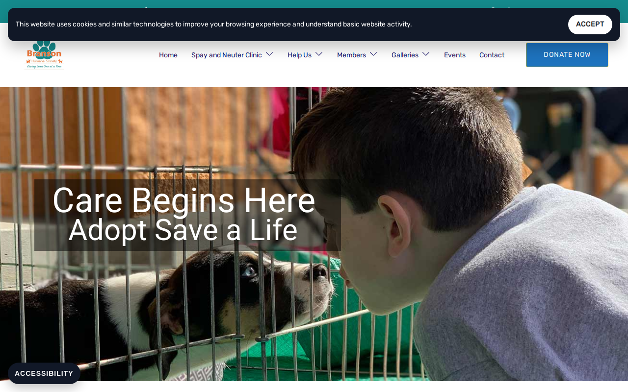 Taney County Humane Society Thrift Store website preview