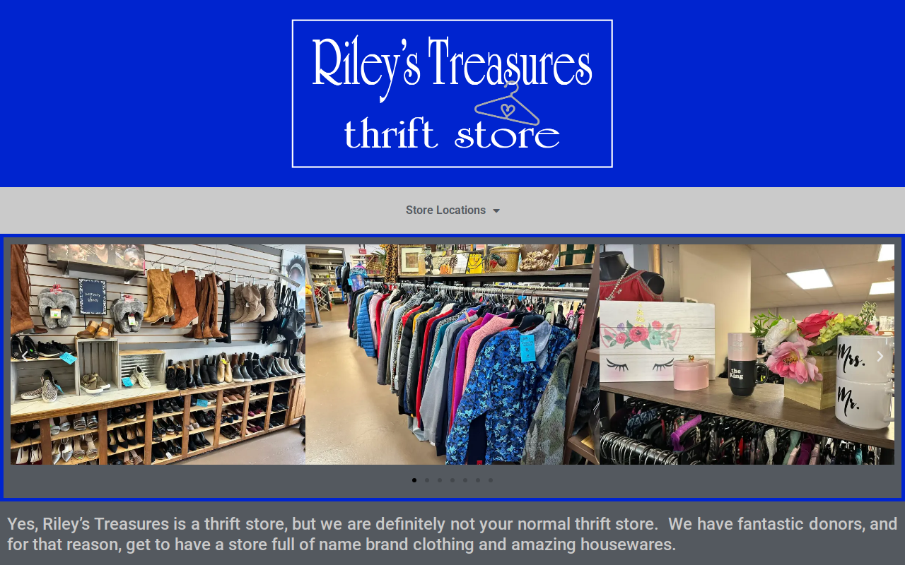 Riley's Treasures website preview