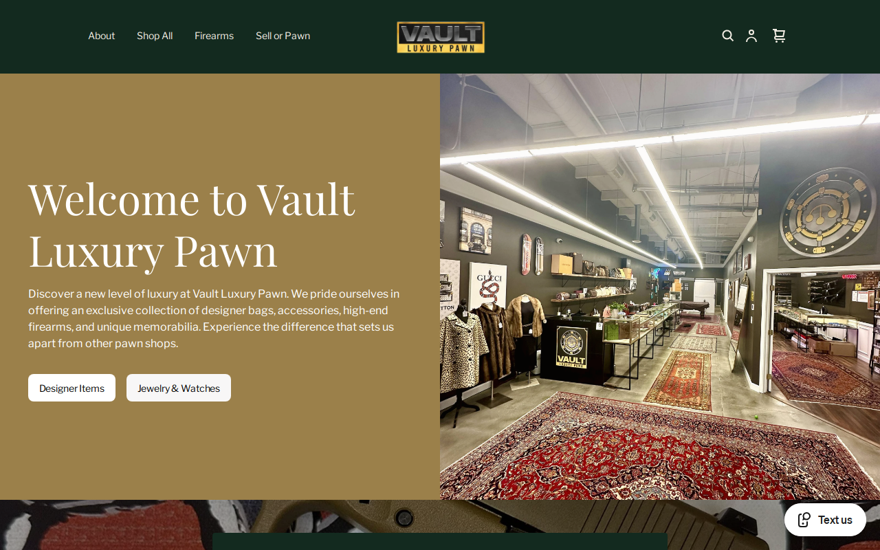 Vault Luxury Pawn website preview