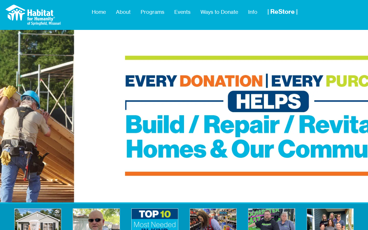 Habitat For Humanity ReStore website preview