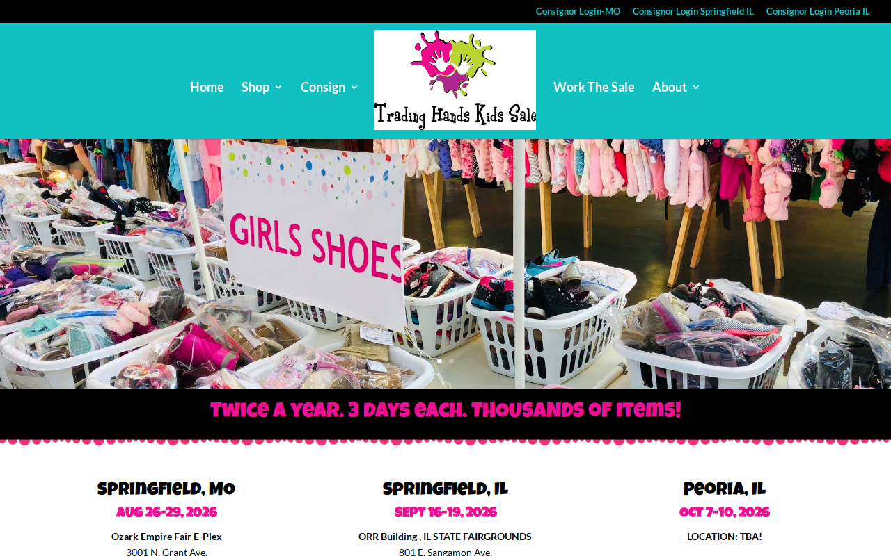 Trading Hands Kids Sale Springfield MO website preview