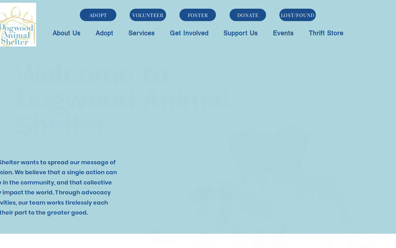 Dogwood Animal Shelter Thrift website preview