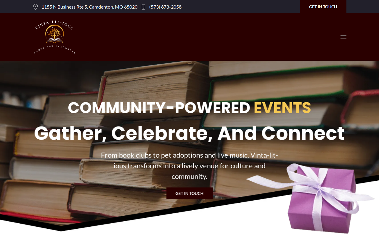 Vinta-lit-ious website preview