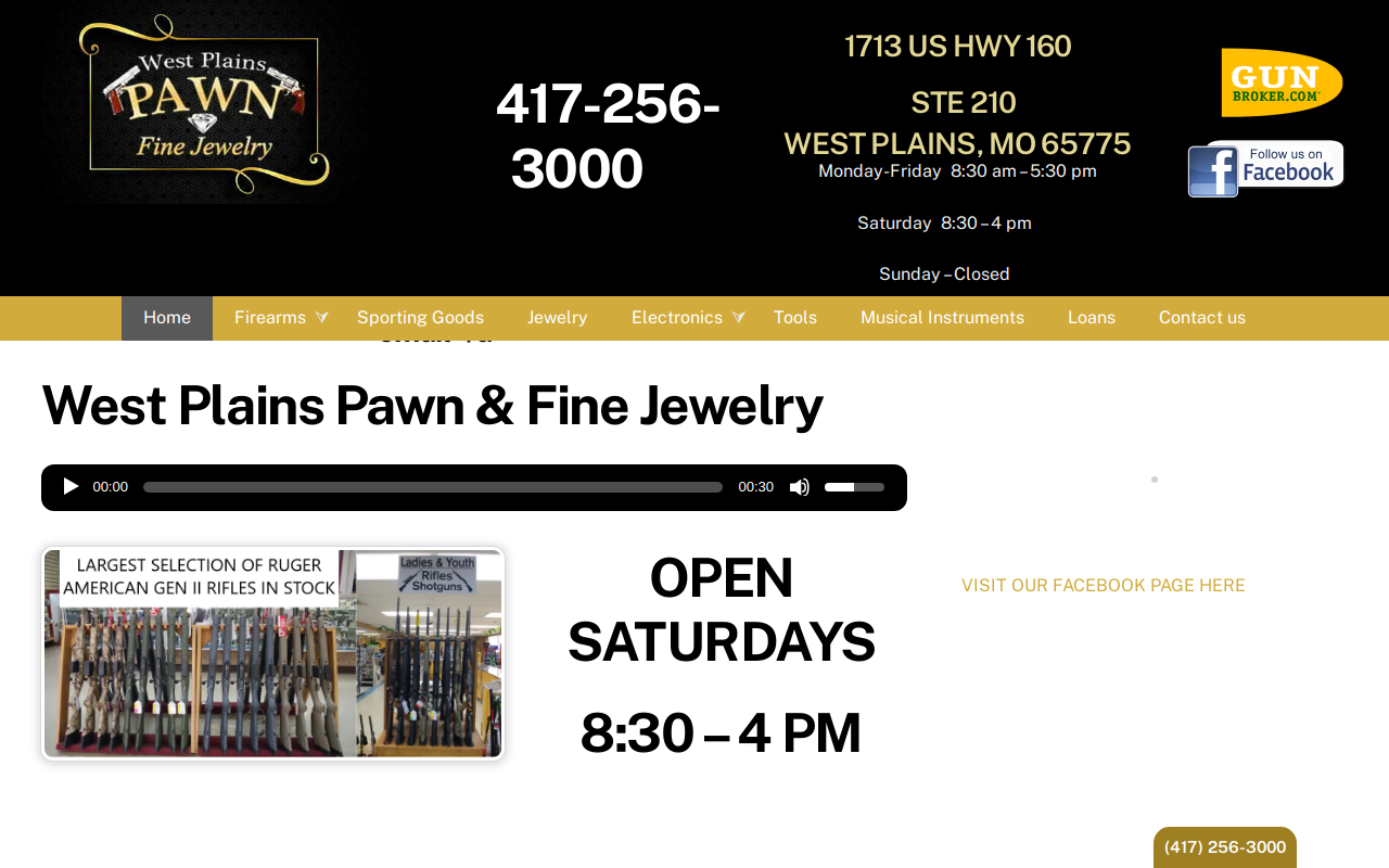 West Plains Pawn & Fine Jewelry website preview