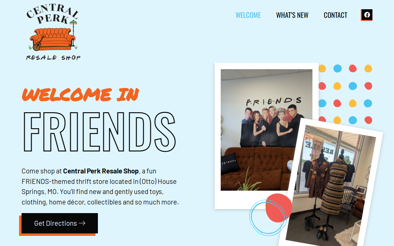 Central Perk Resale Shop website preview