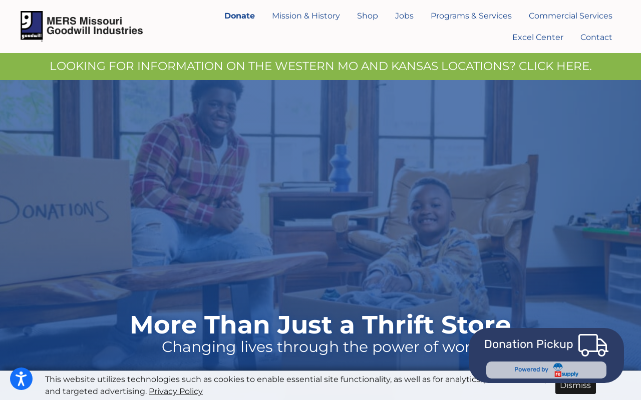 MERS Missouri Goodwill Industries website preview