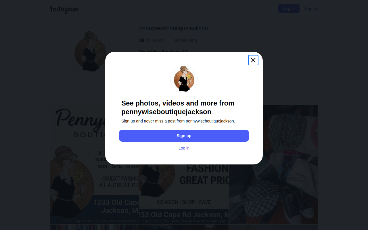 PennyWise Boutique LLC website preview