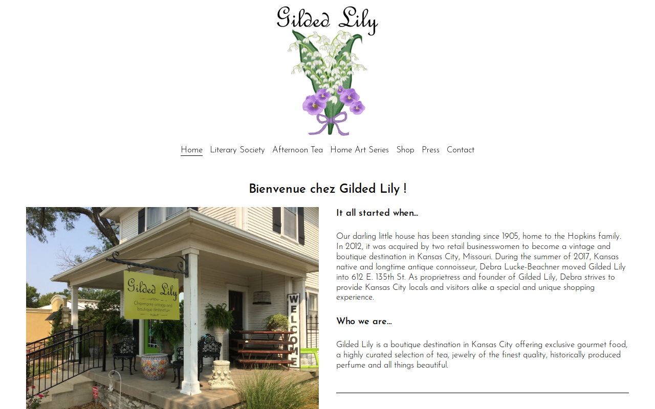Gilded Lily website preview