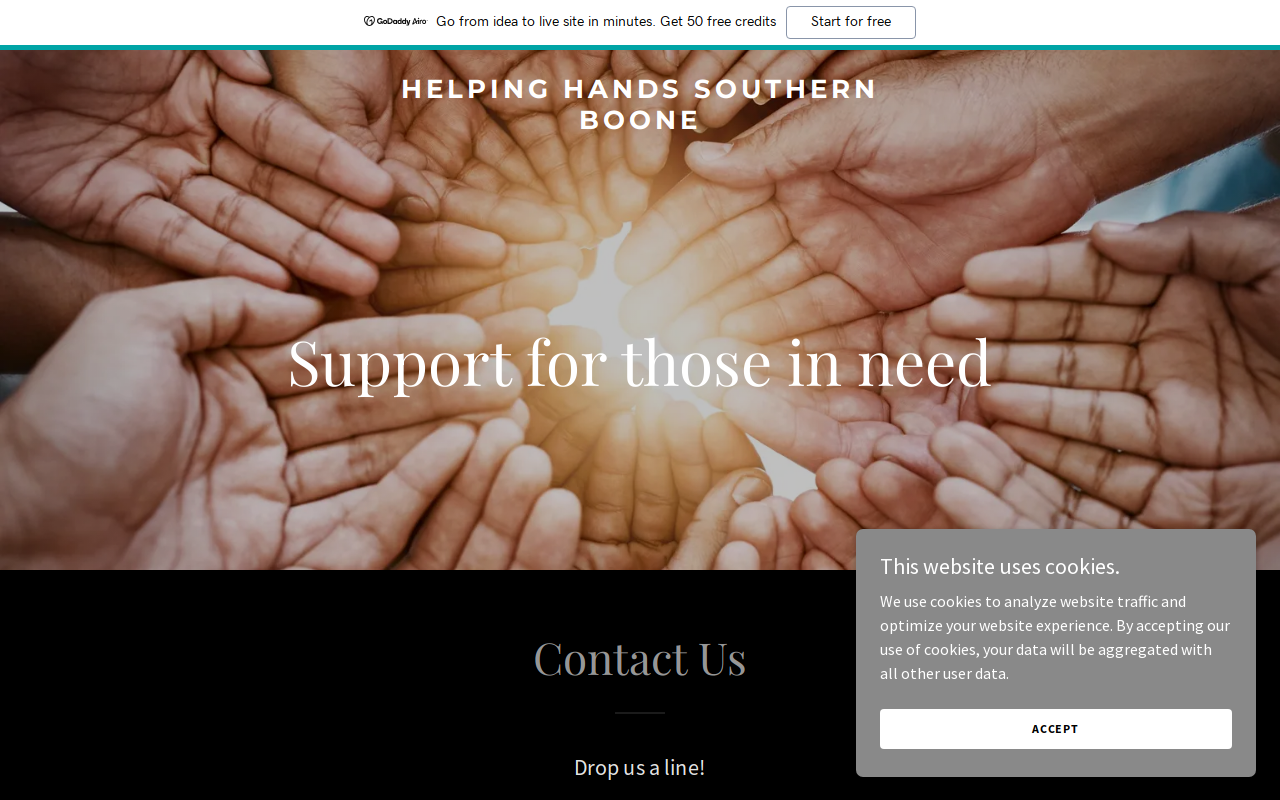 Helping Hands Southern Boone website preview