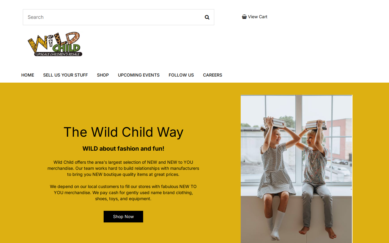 Wild Child Resale website preview