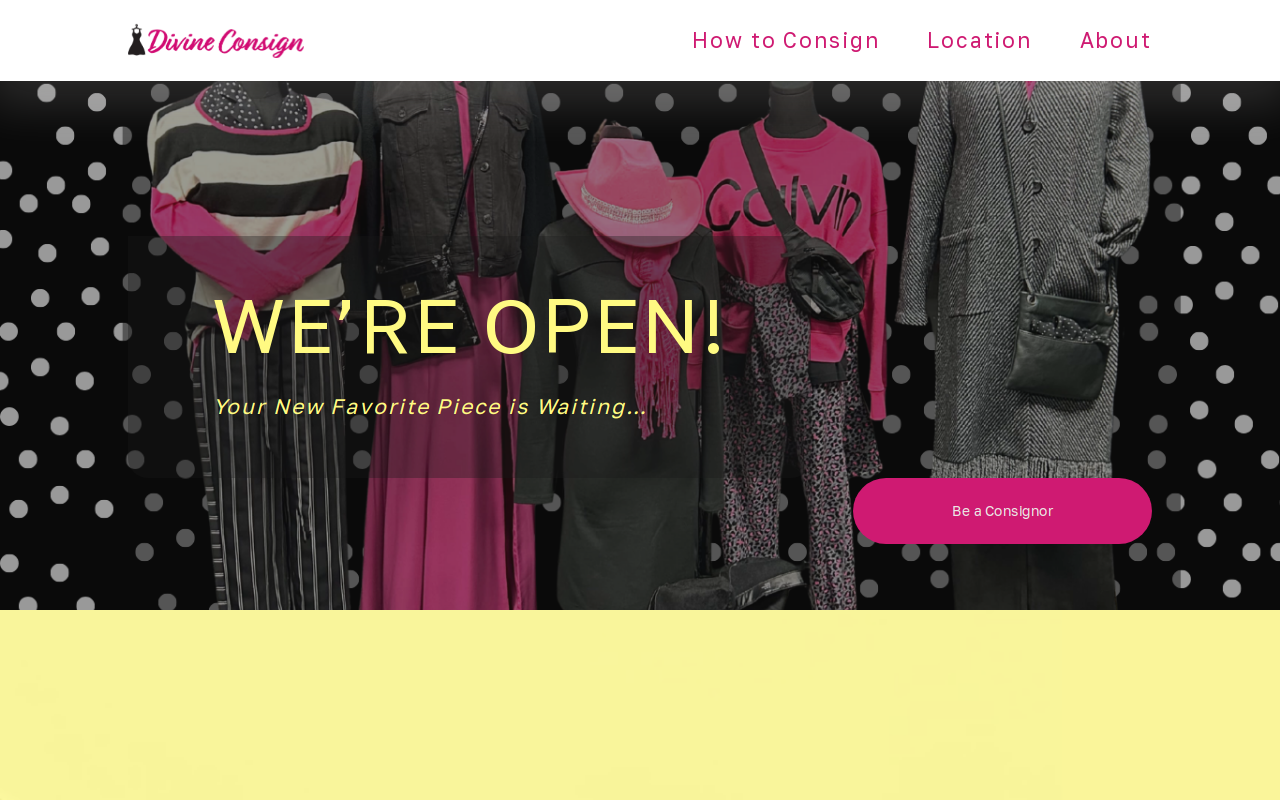 Divine Consign website preview