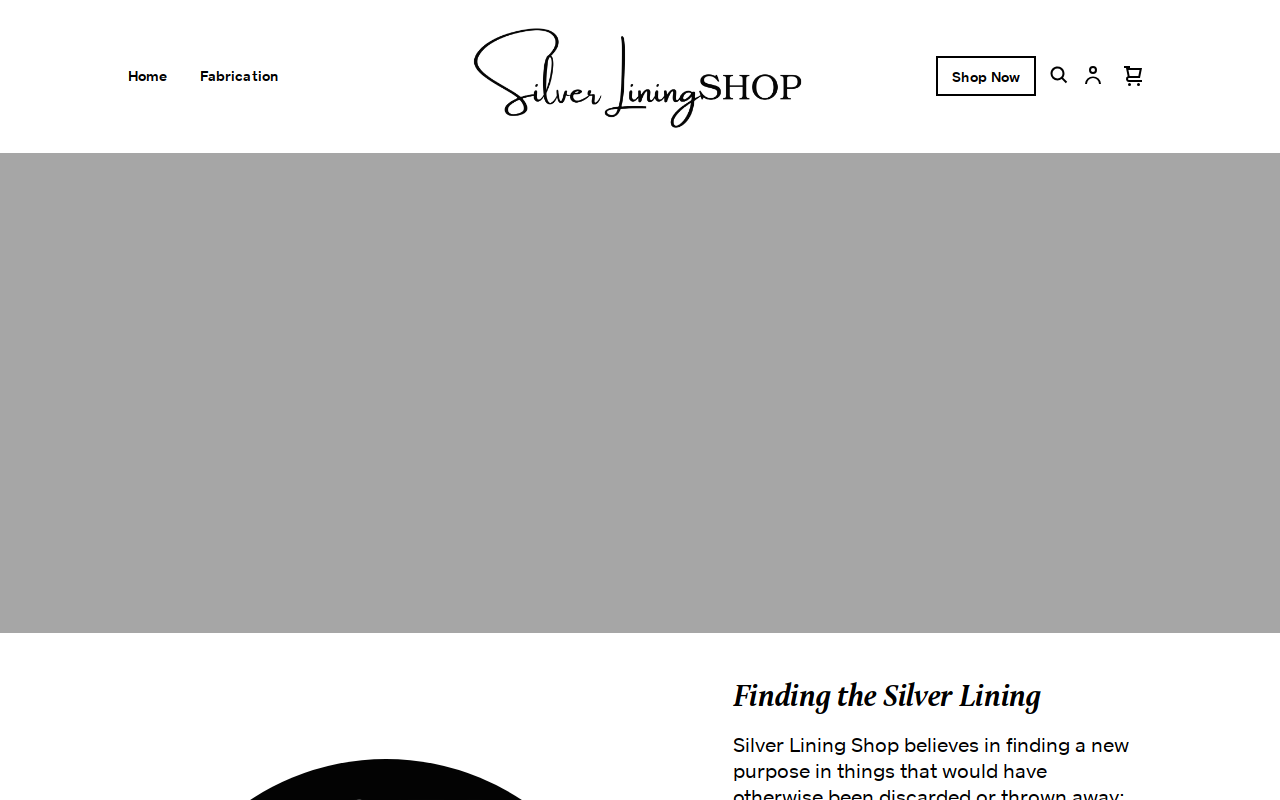 Silver Lining Shop website preview