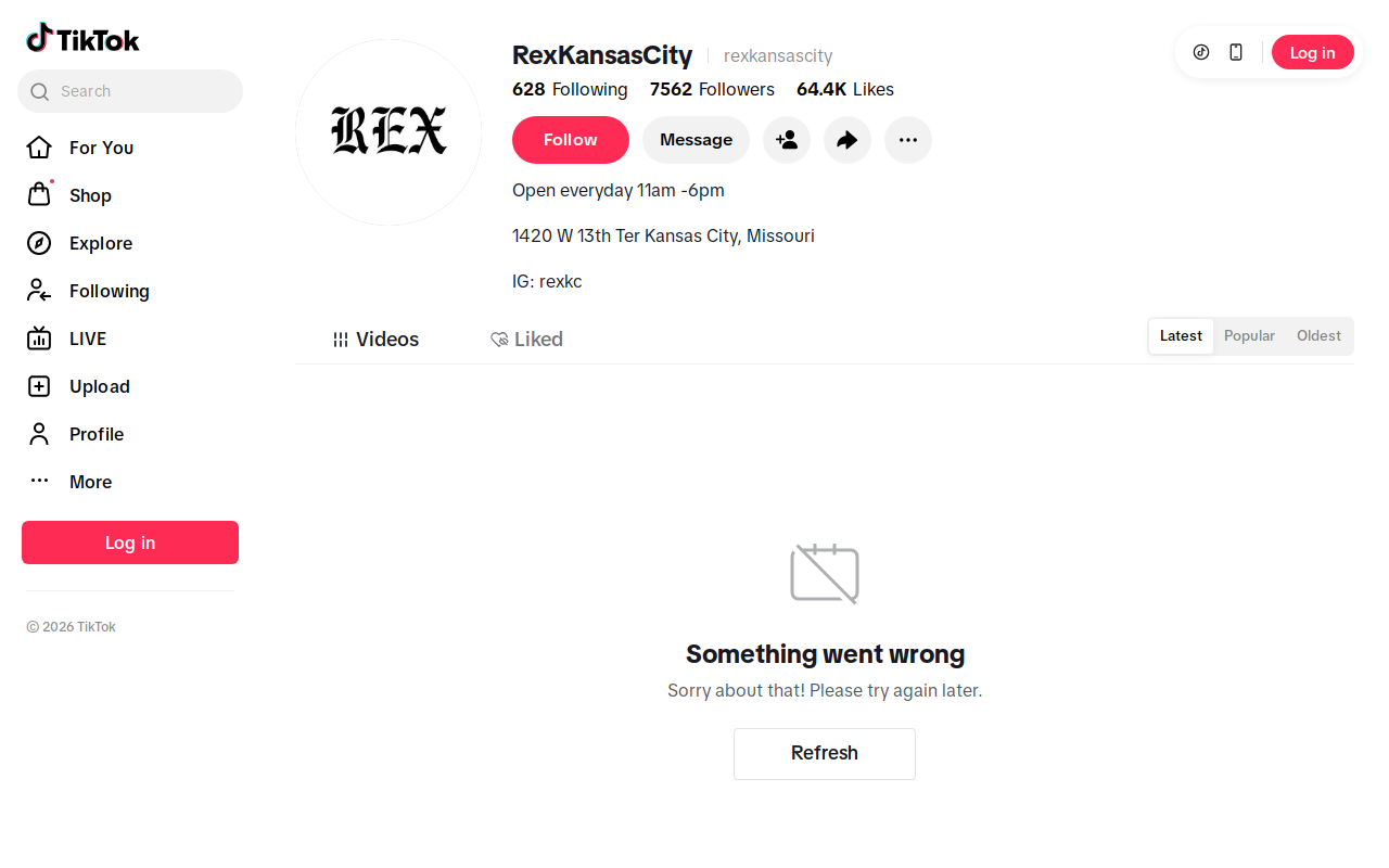 RexKC website preview
