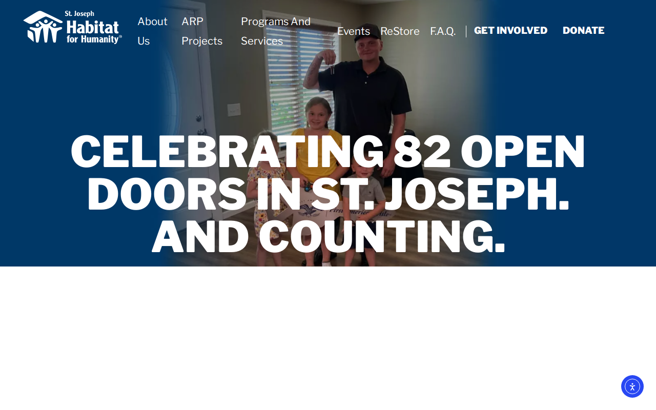 Saint Joseph Habitat for Humanity website preview