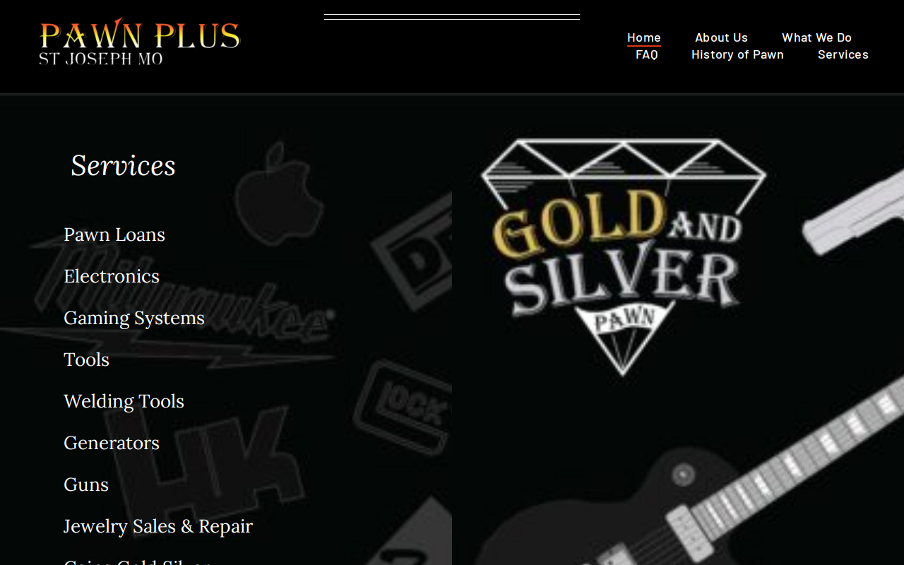 Pawn Plus website preview