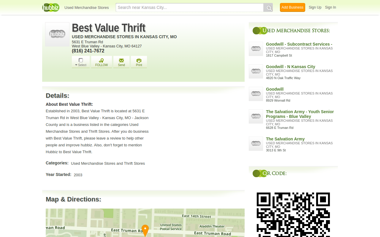 Thrift Village website preview