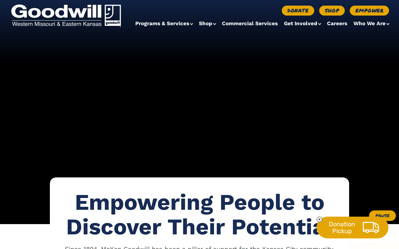 Goodwill Outlet & Recycling Center website preview
