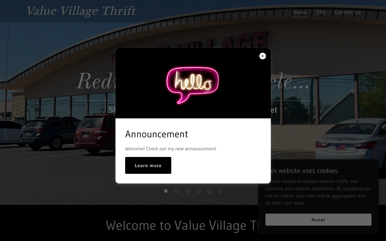 Value Village website preview
