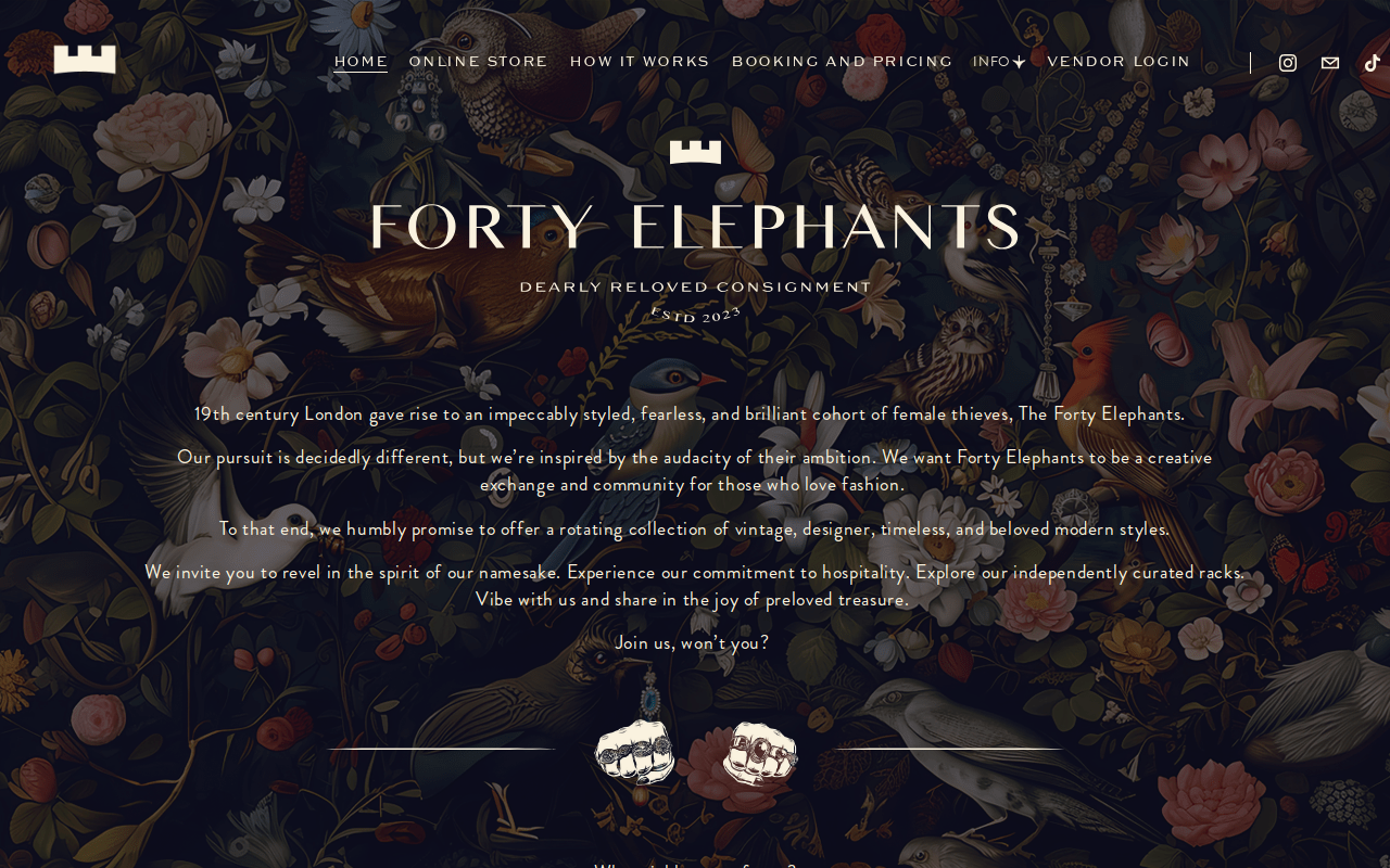 Forty Elephants website preview