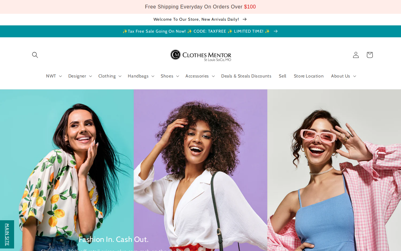 Clothes Mentor website preview
