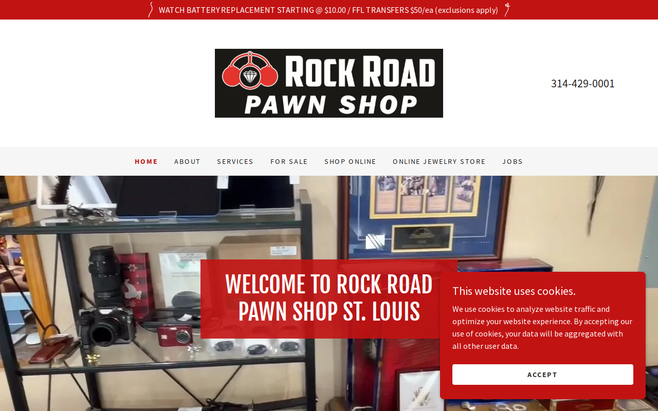 Rock Road Loan & Jewelry website preview