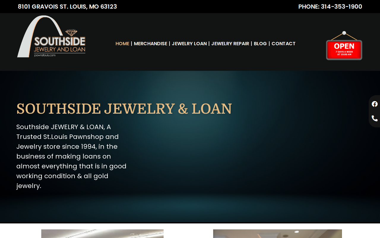 Southside Jewelry and Pawn Shop website preview