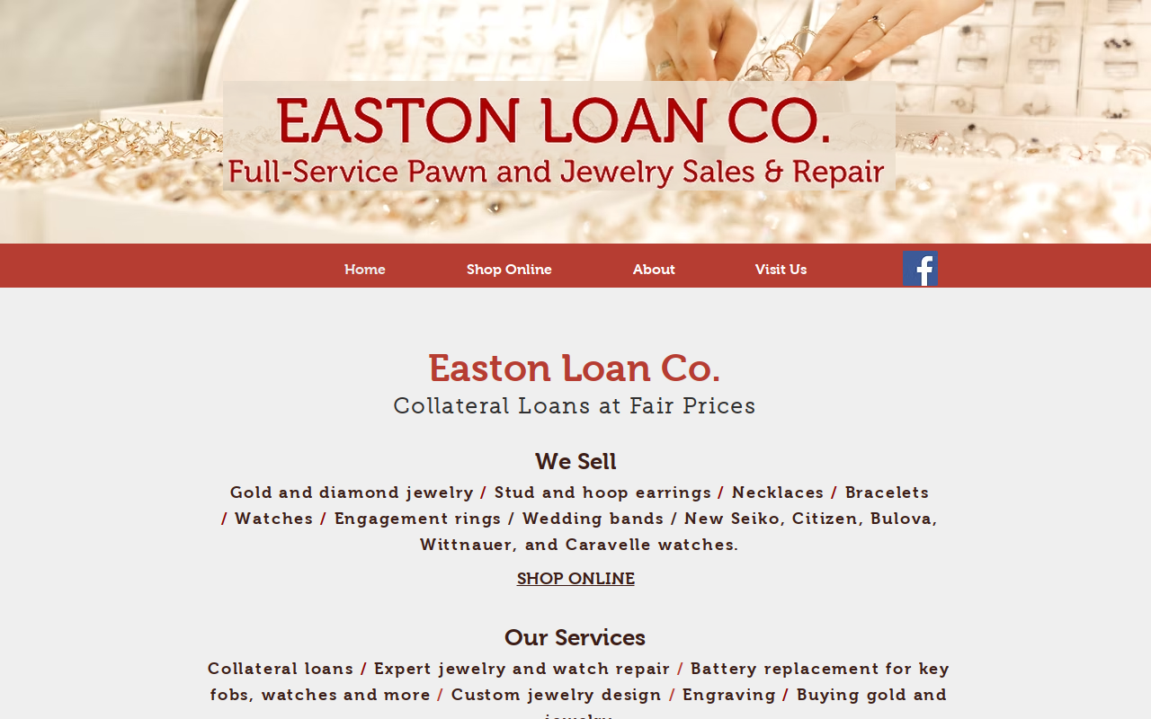 Easton Loan Co website preview