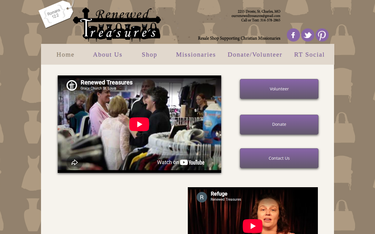 Renewed Treasures website preview