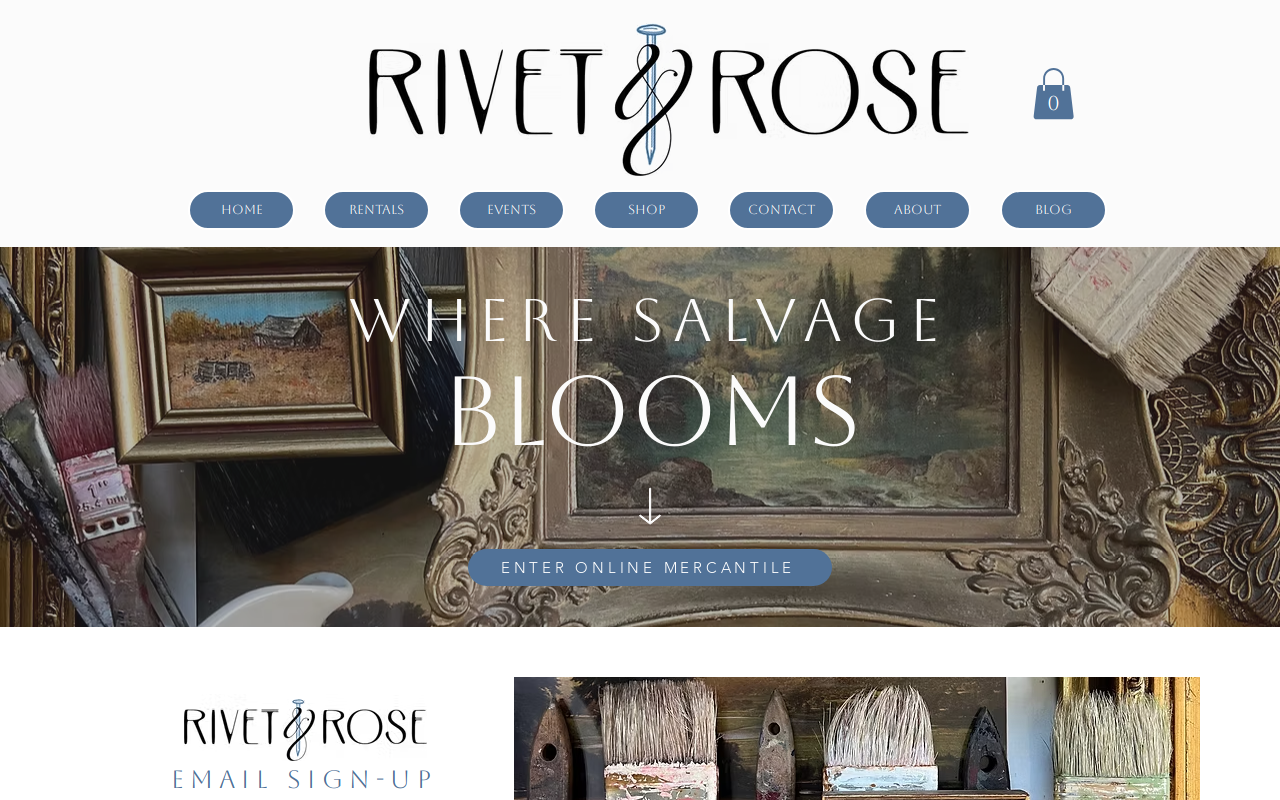 Desert Rose Farmhouse Mercantile website preview