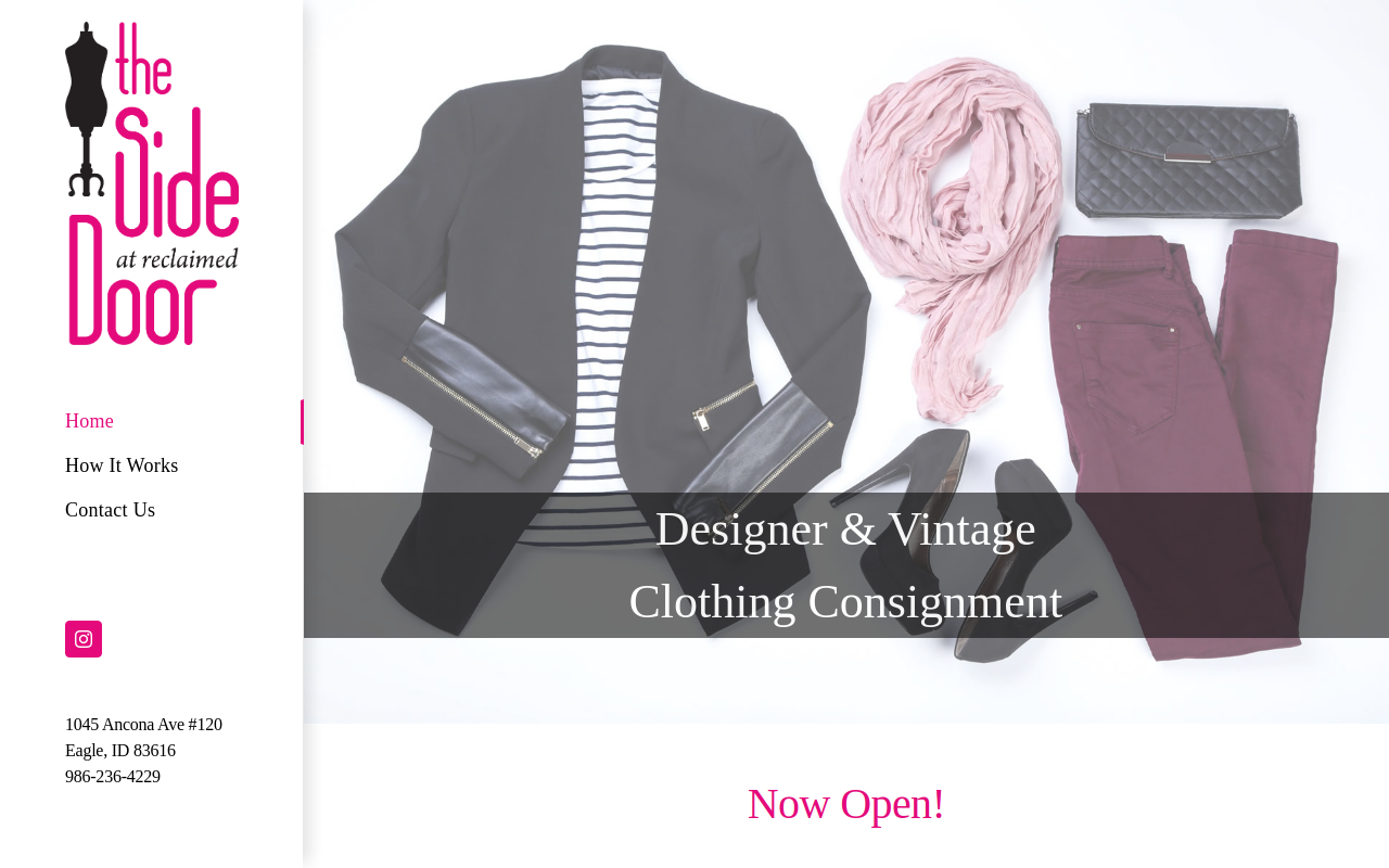 The Side Door at Reclaimed website preview