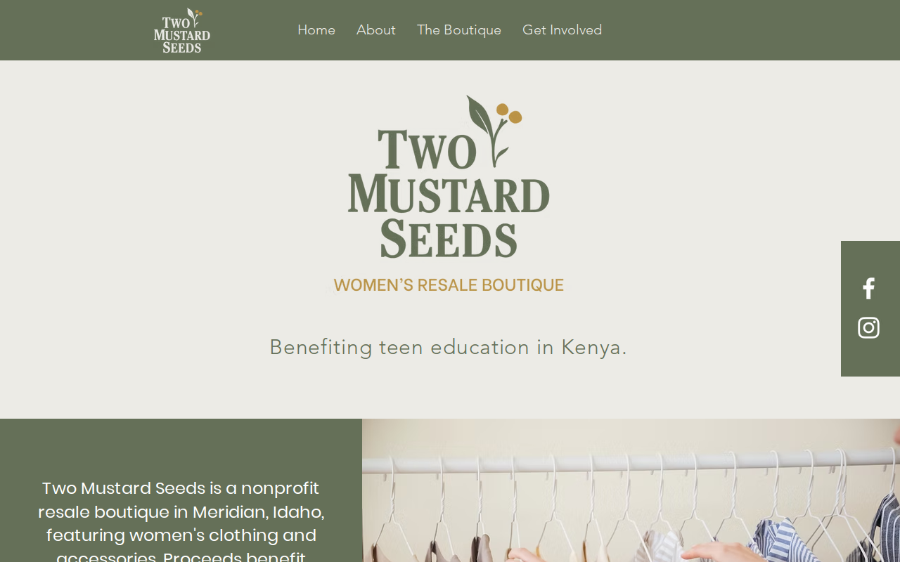Two Mustard Seeds website preview