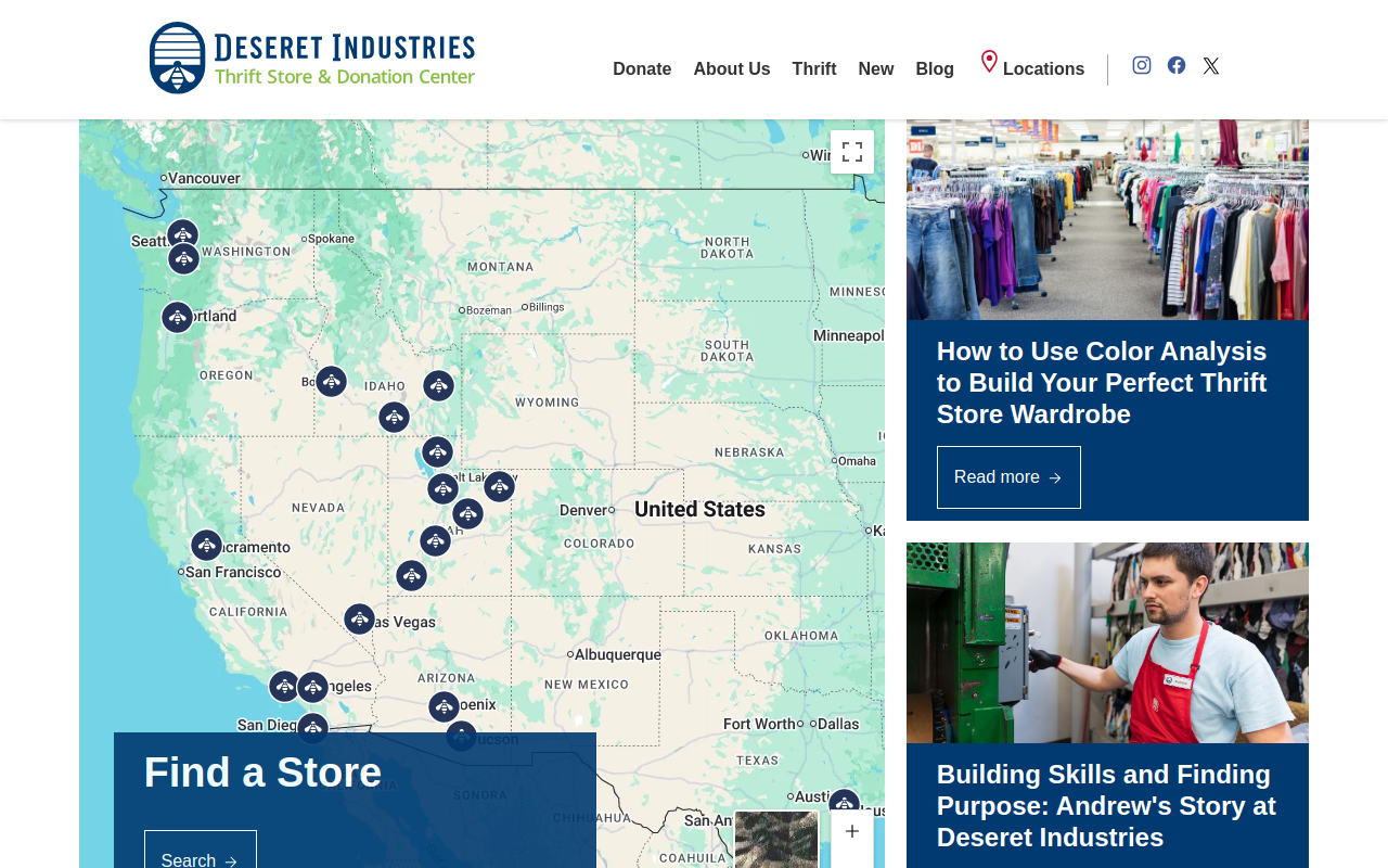 Deseret Industries Thrift Store and Donation Center website preview