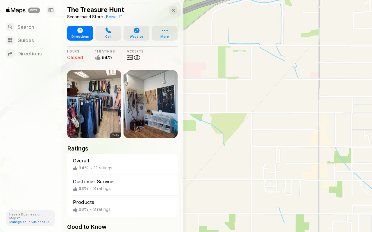 The Treasure Hunt website preview