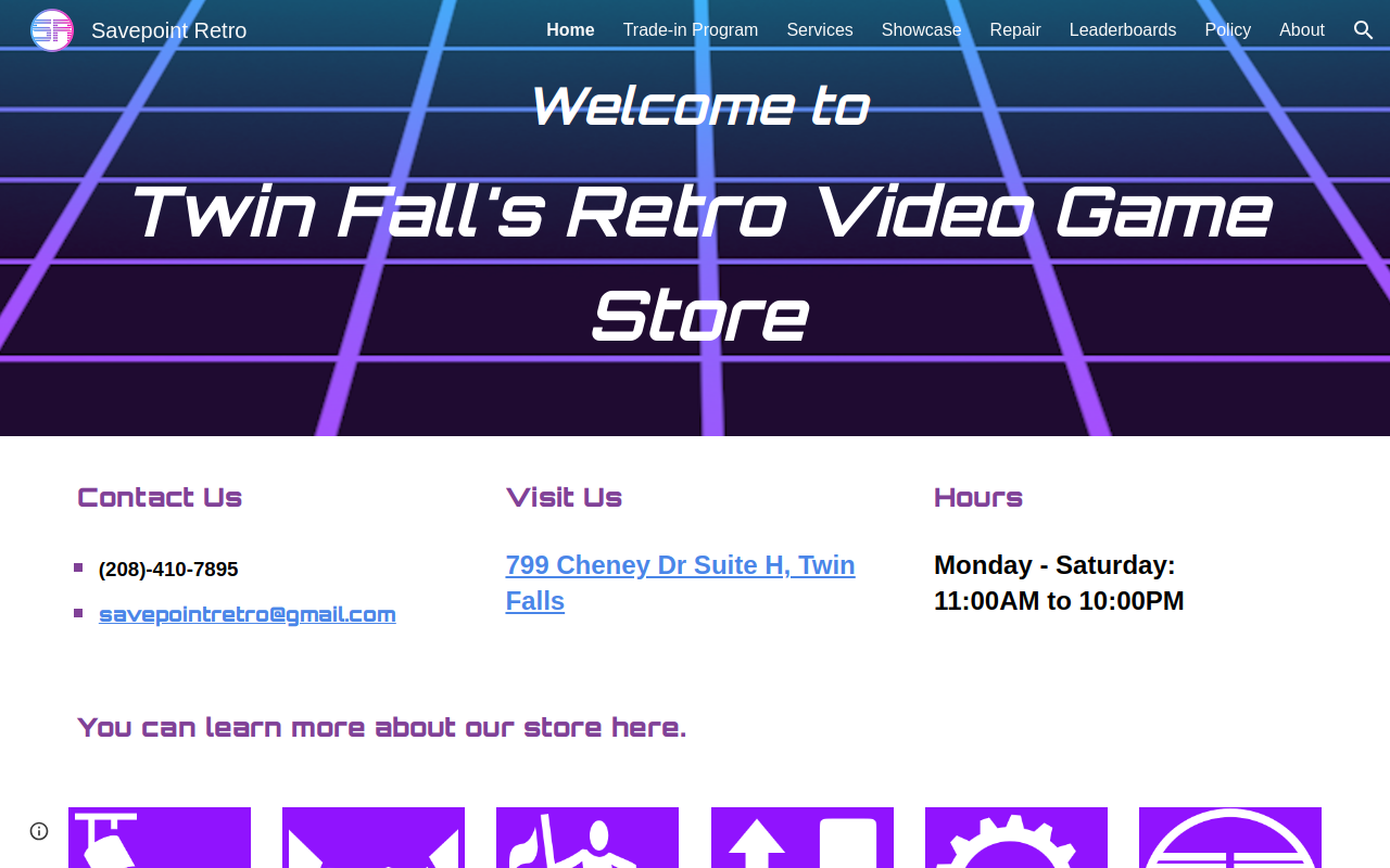Savepoint Retro website preview