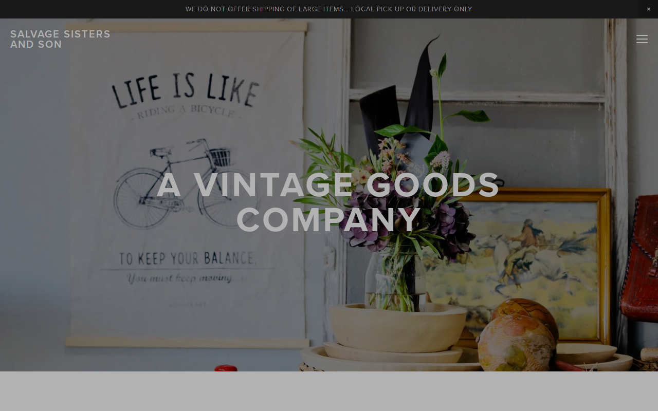 Salvage Sisters and Son website preview