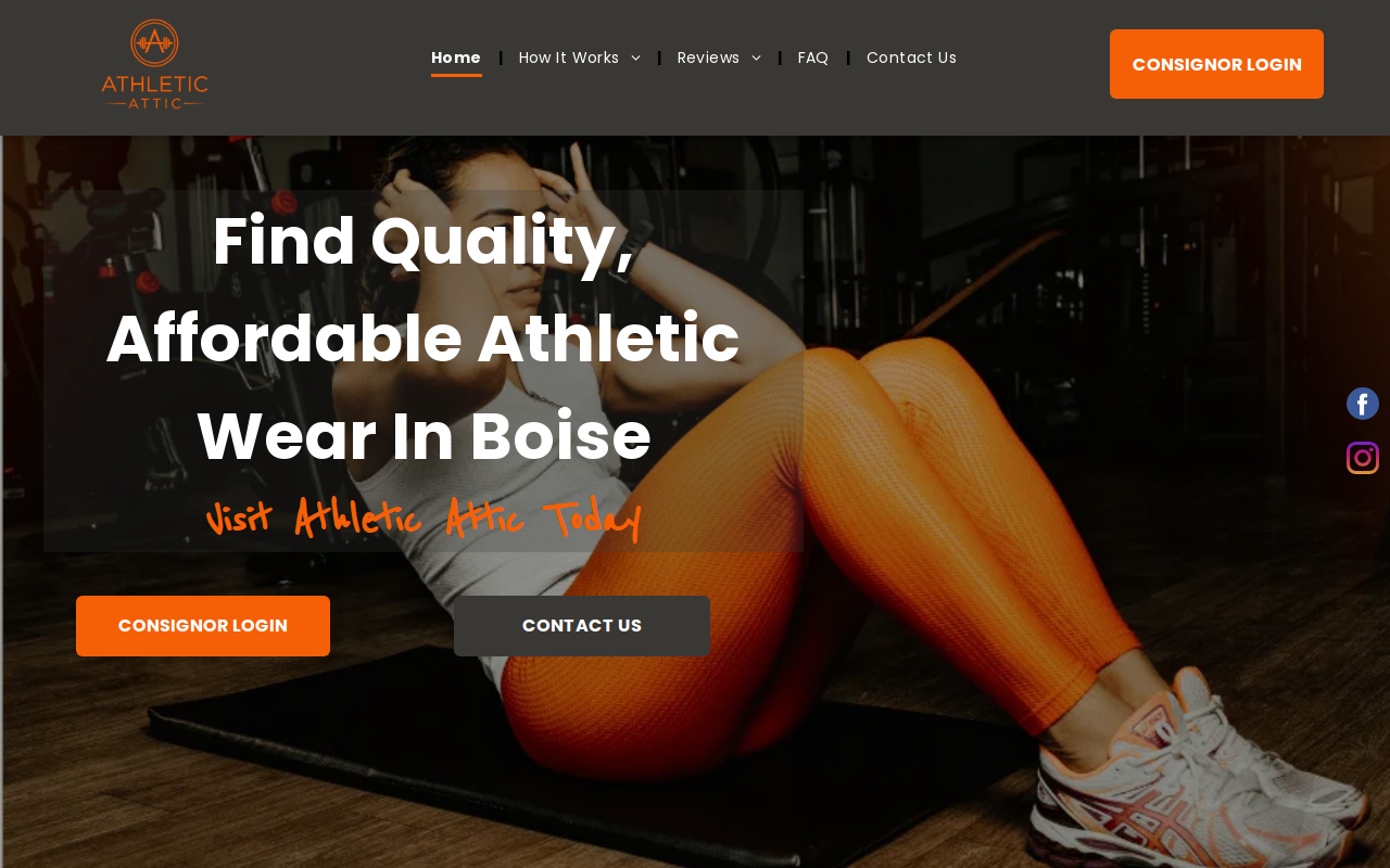 Athletic Attic website preview