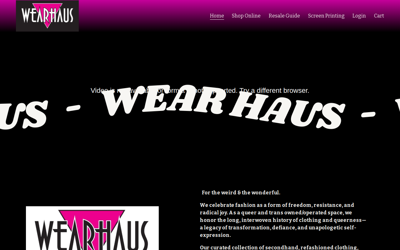 Wear Haus website preview