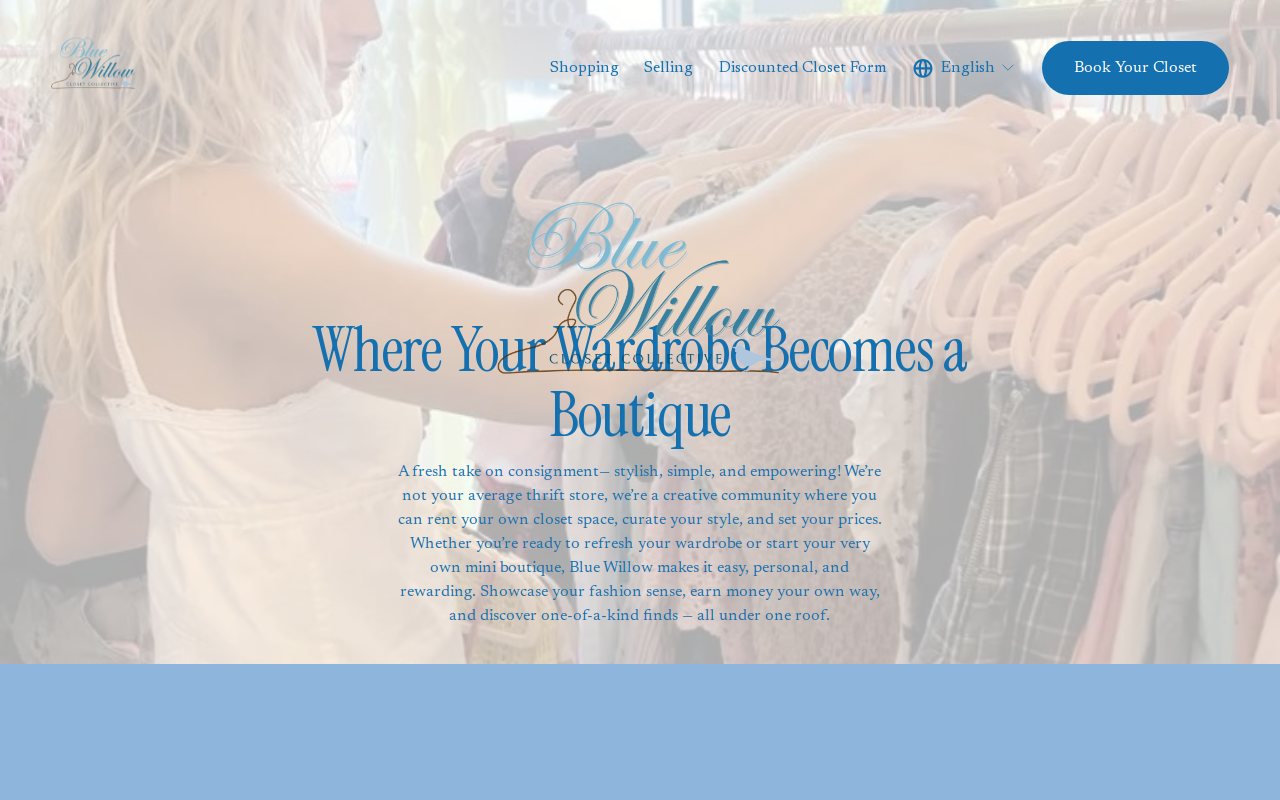 Blue Willow Closet Collective website preview