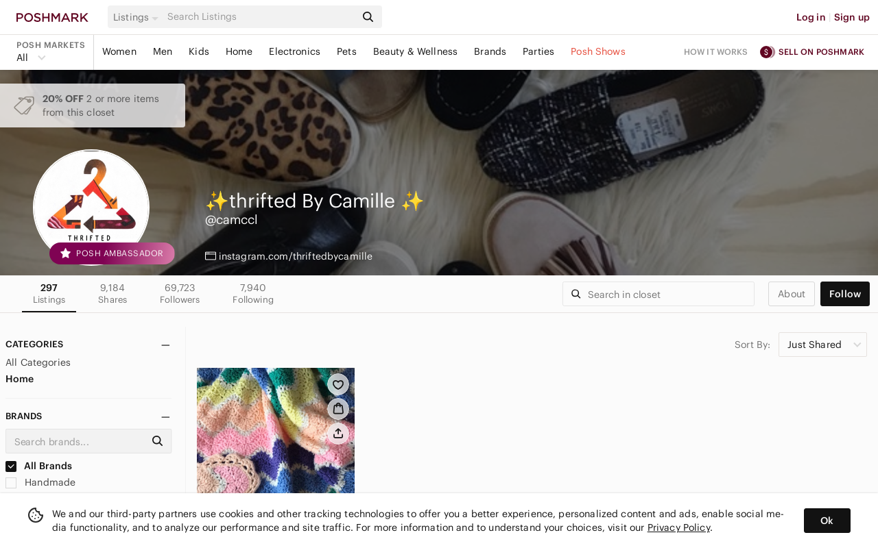 Thrifted by Camille website preview
