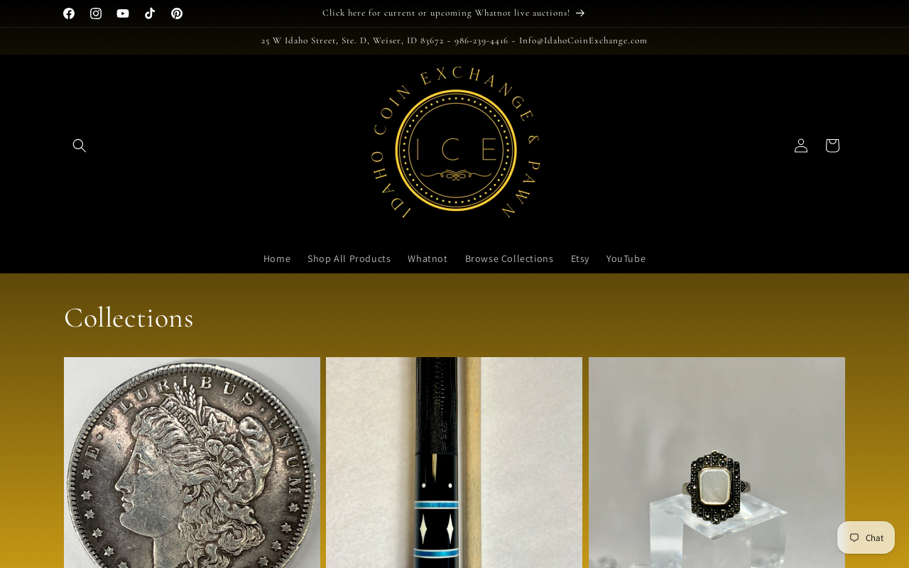 Idaho Coin Exchange and Pawn website preview