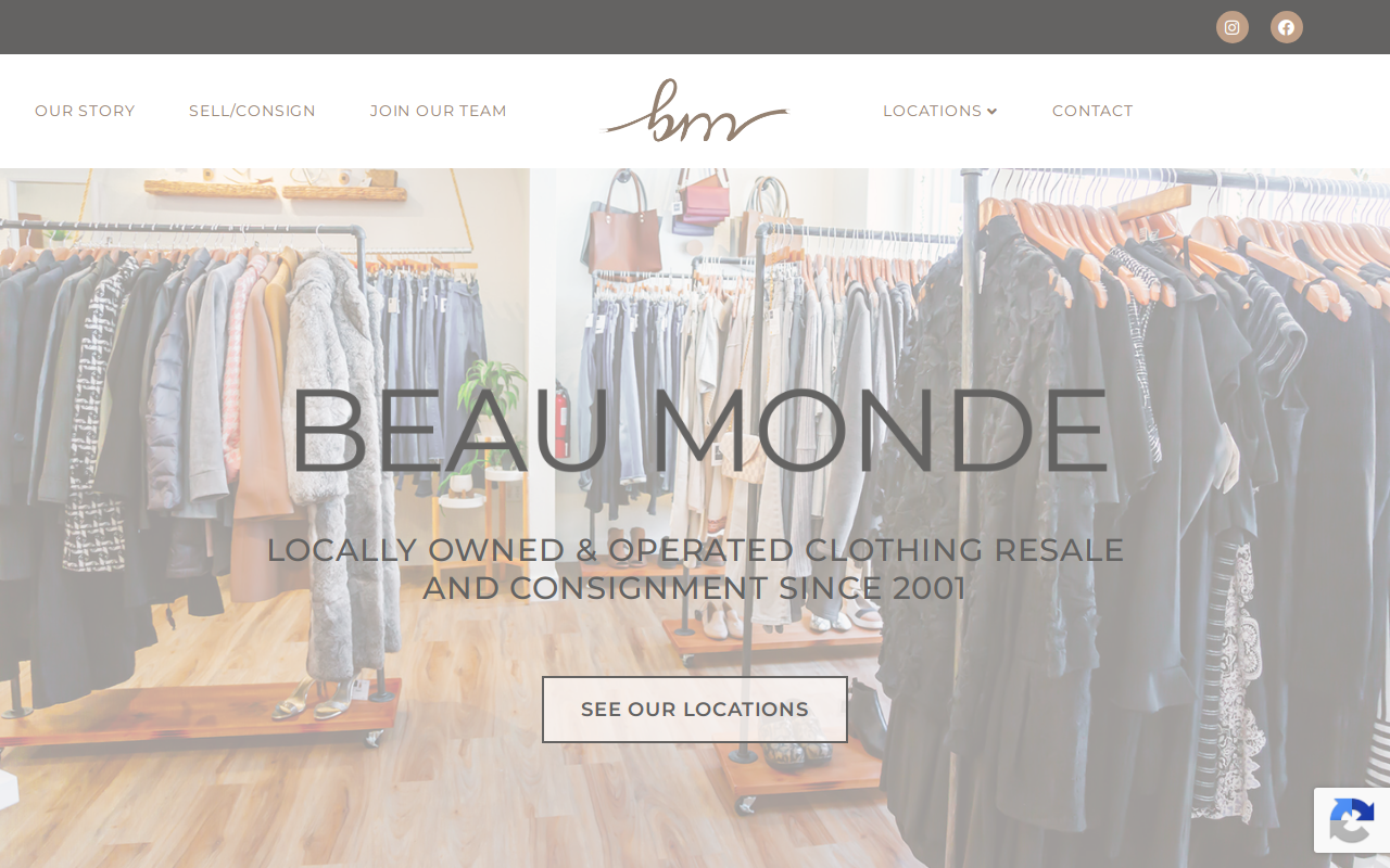Beau Monde Outlet website preview