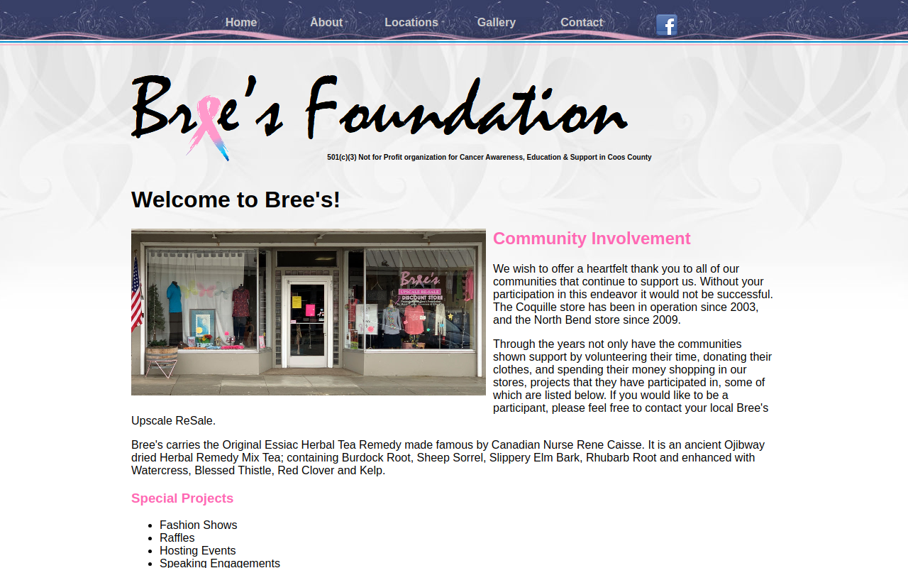 Bree's Upscale Resale website preview