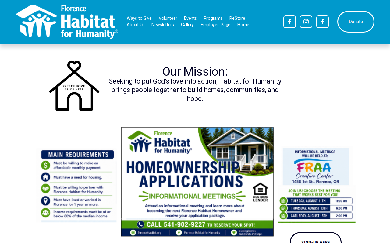 Habitat for Humanity ReStore Florence Oregon website preview
